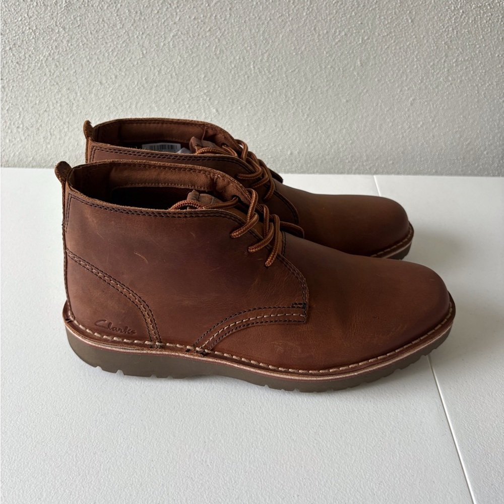 Clarks Tan Leather Men's Boots